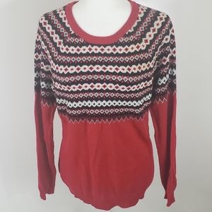 Rue21 Pullover Sweater Red Print Size XL